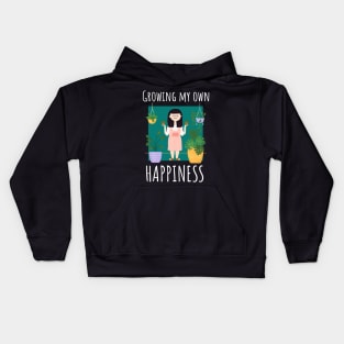 Growing My Own Happiness - Plant Lover Kids Hoodie